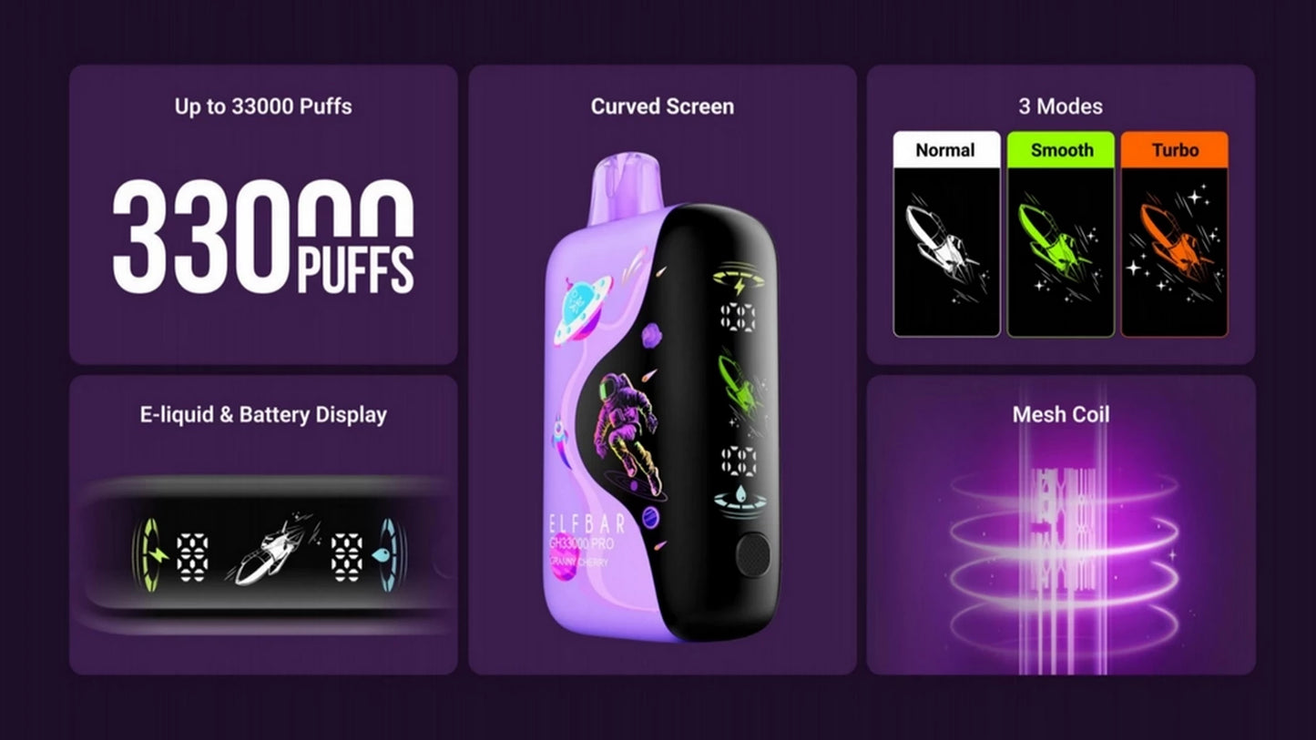 ELFBAR GH33000 PRO Puff Disposable Vape