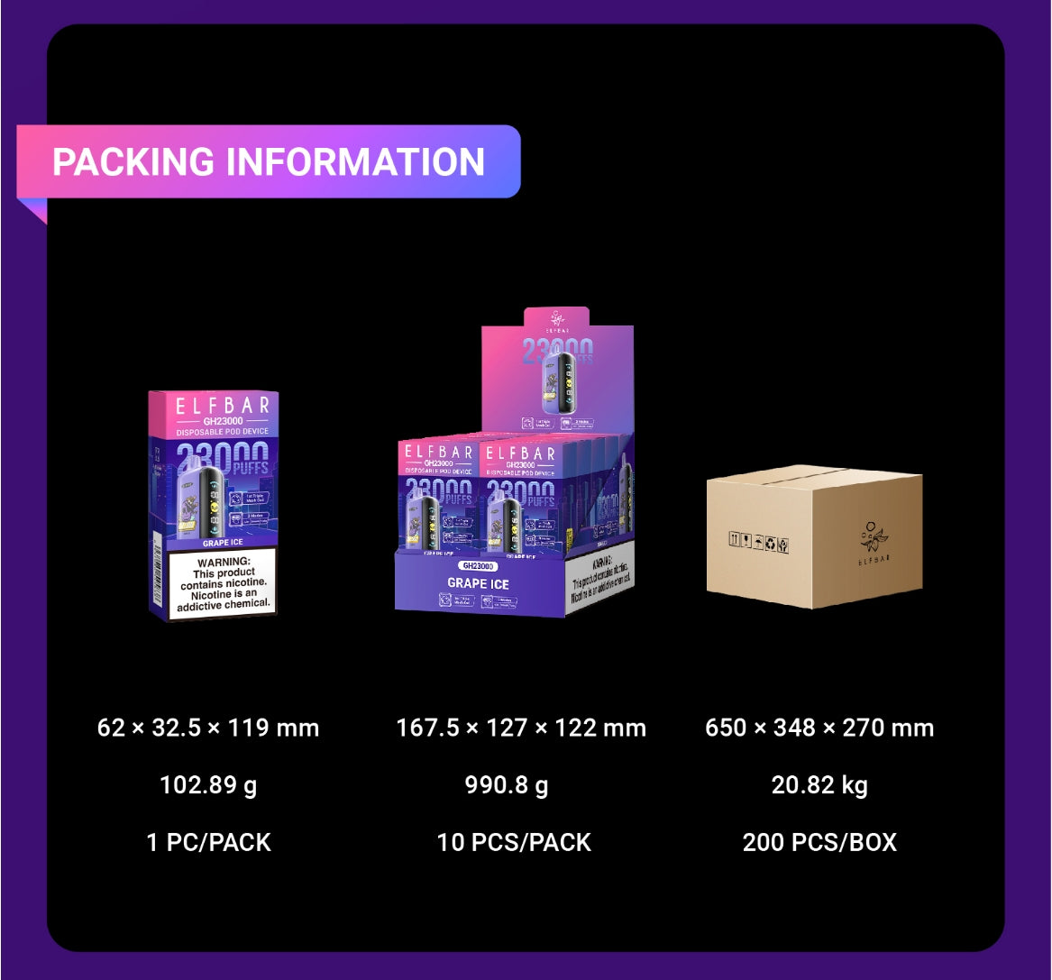 ELF BAR GH23000 Puffs Disposable
